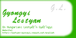 gyongyi lestyan business card